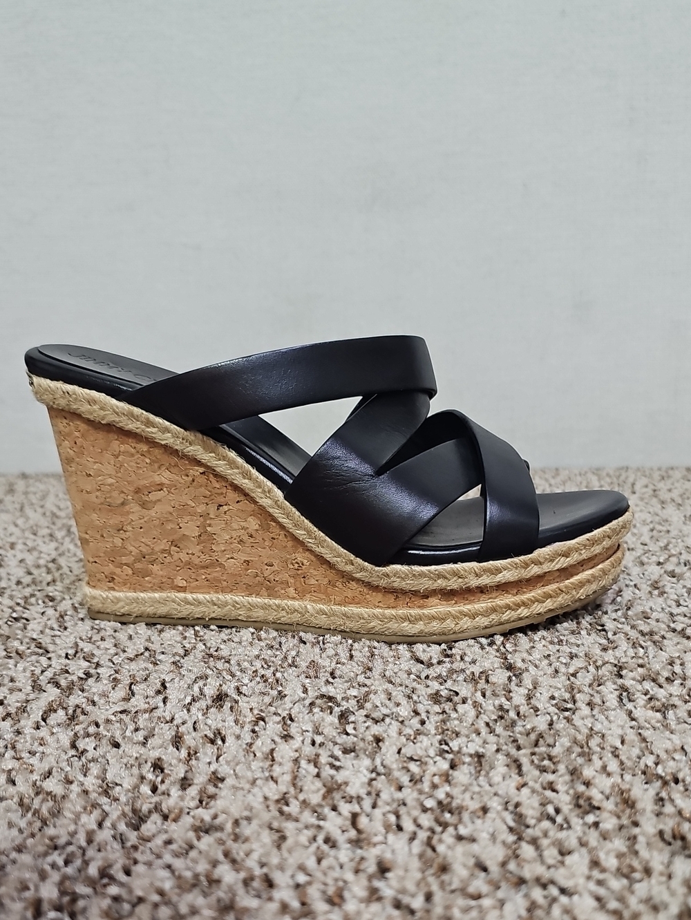 JIMMY CHOO PRISMA VACHETTA CORK WEDGE SANDALS BFPM-07-204 - Picture 7 of 12